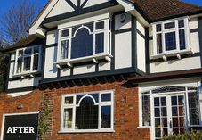 Feature arched and leaded uPVC windows