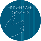 Finger safe gaskets